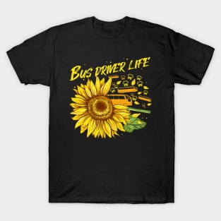 Bus Driver Sunflower T-Shirt